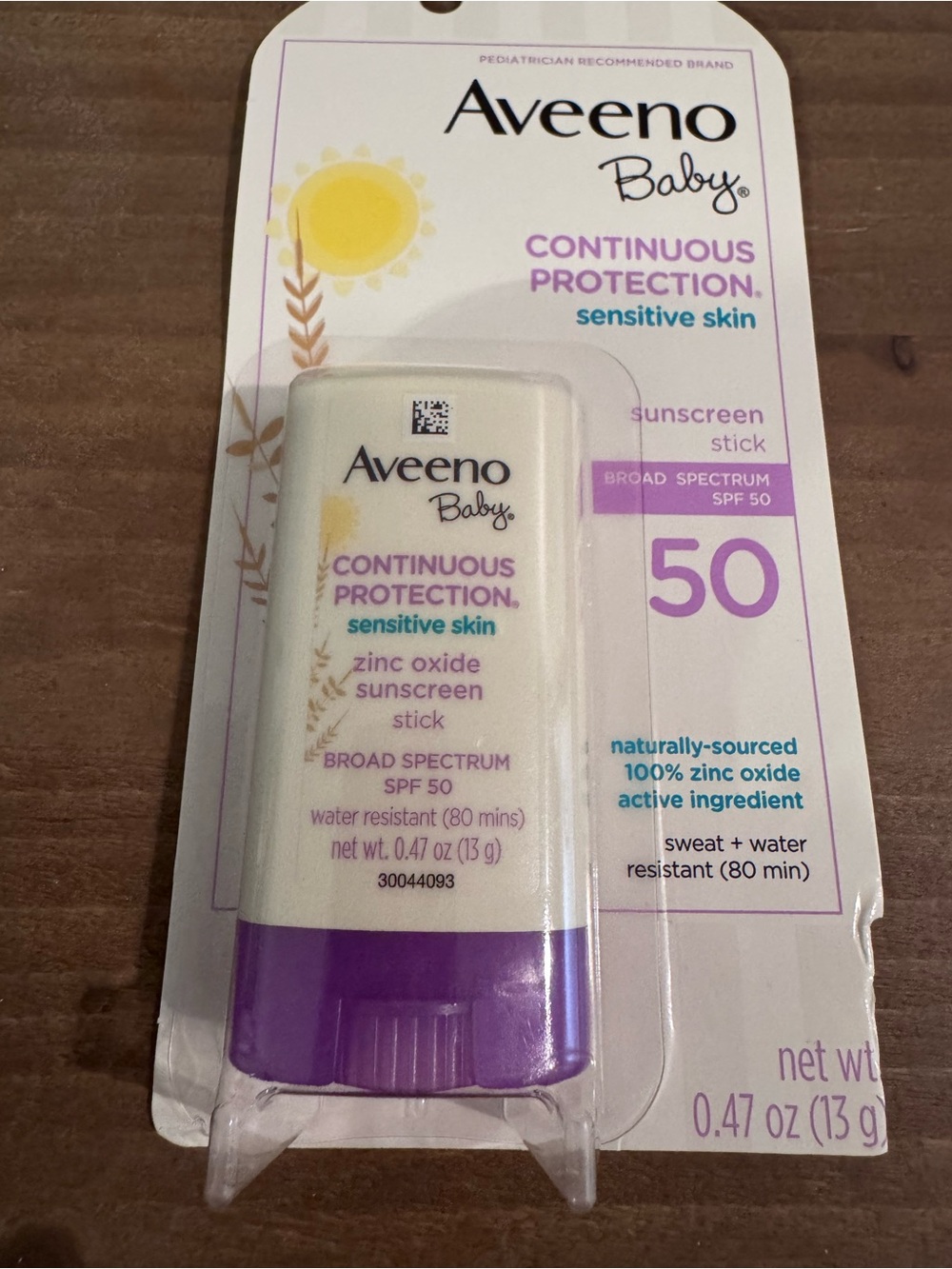 Aveeno Baby Continuous Protection Zinc Oxide Sunscreen Stick SPF 50